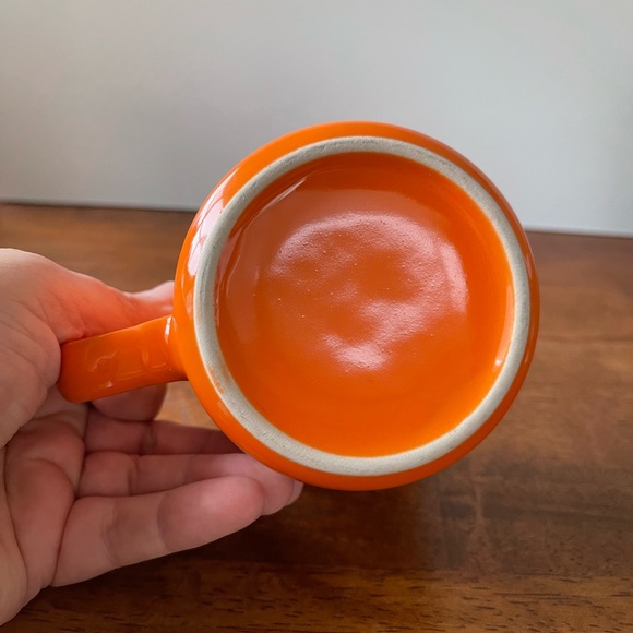 BULLEIT FRONTIER WHISKEY Bright Orange Ceramic Coffee Mug Excellent Condition - Picture 5 of 8